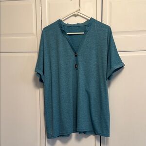 Teal Short Sleeve Tee Relaxed Fit